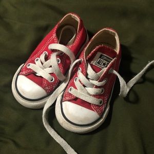 Toddler Size 4 Red Converse Shoes